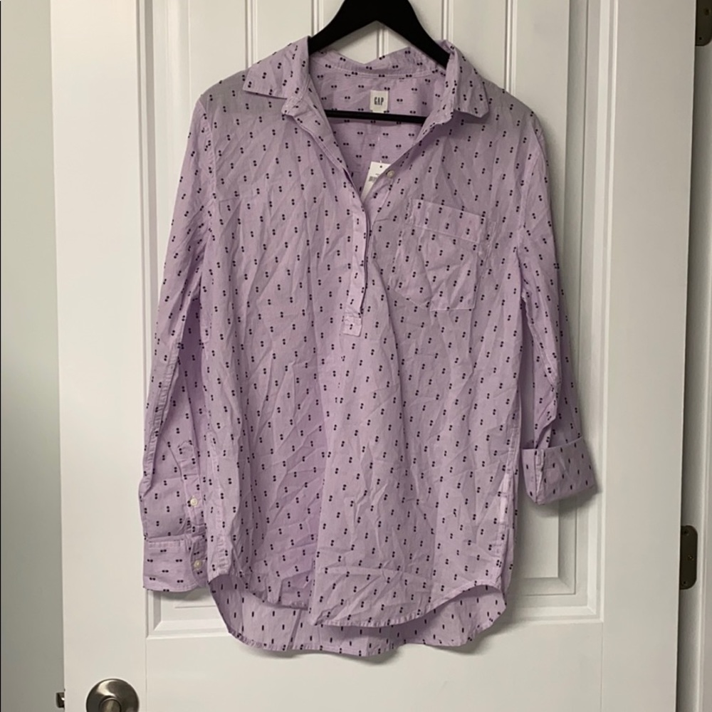 Pink Boyfriend Popover Shirt